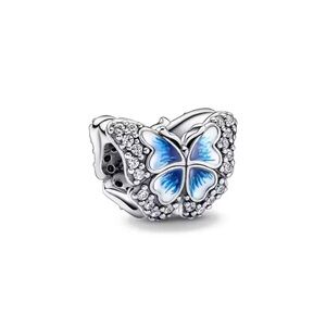 Elegant Sterling Silver and Blue Butterfly Charm